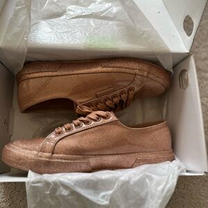 Superga Metallic Bronze Sneakers